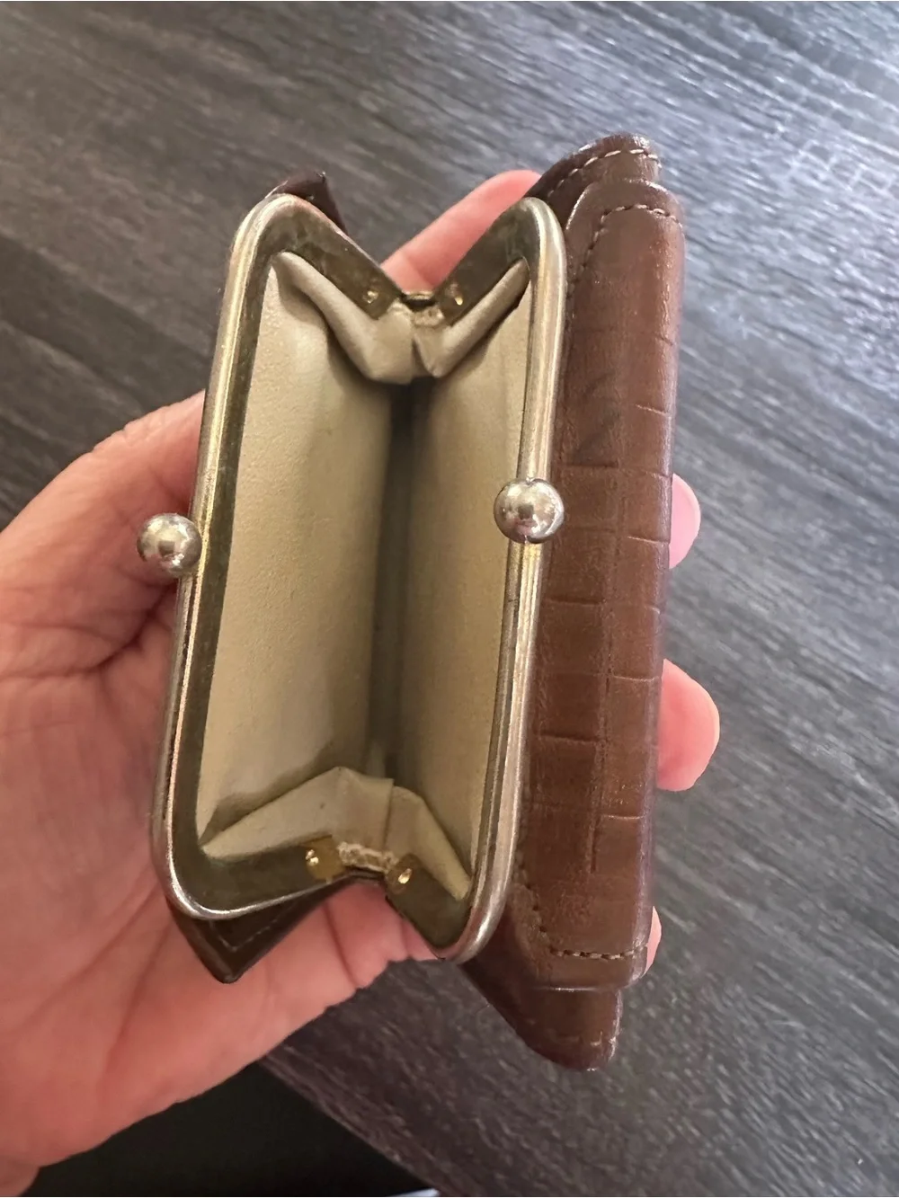Pair Vintage Coin Purses - Leather and Cowhide